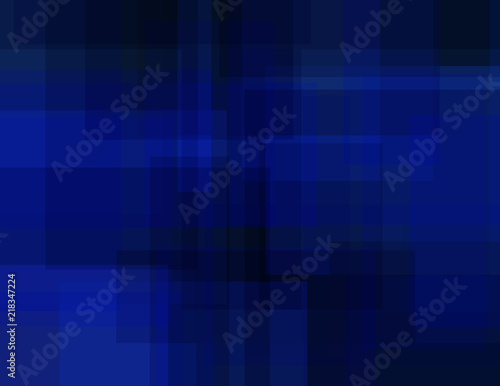 Abstract ultramarine geometric background with rectangles. Simple dark blue vector graphic pattern