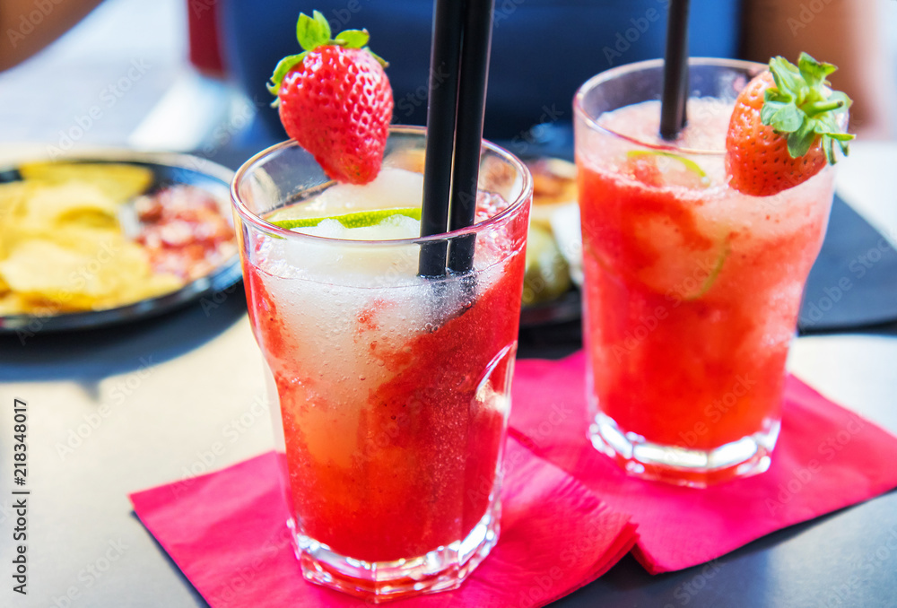 aperitif with strawberry cocktail aperitif with strawberry cocktail