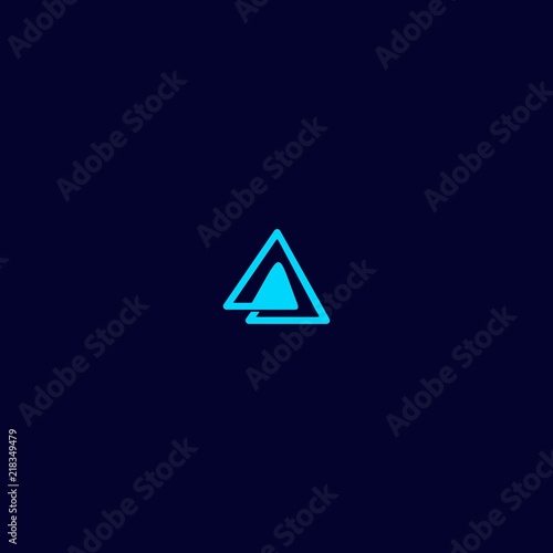 Free Download Letter A Triangle Minimalist Creative Abstract Icon Logo Design Template Element Vector - GFXLoad