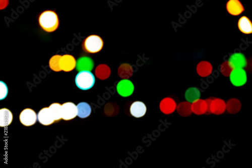 Bokeh with multi colors. Festive lights bokeh background. Defocused bokeh lights. Blurred bokeh. Bokeh light vintage background. Abstract colorful defocused dot. Soft focus. Soft lighting