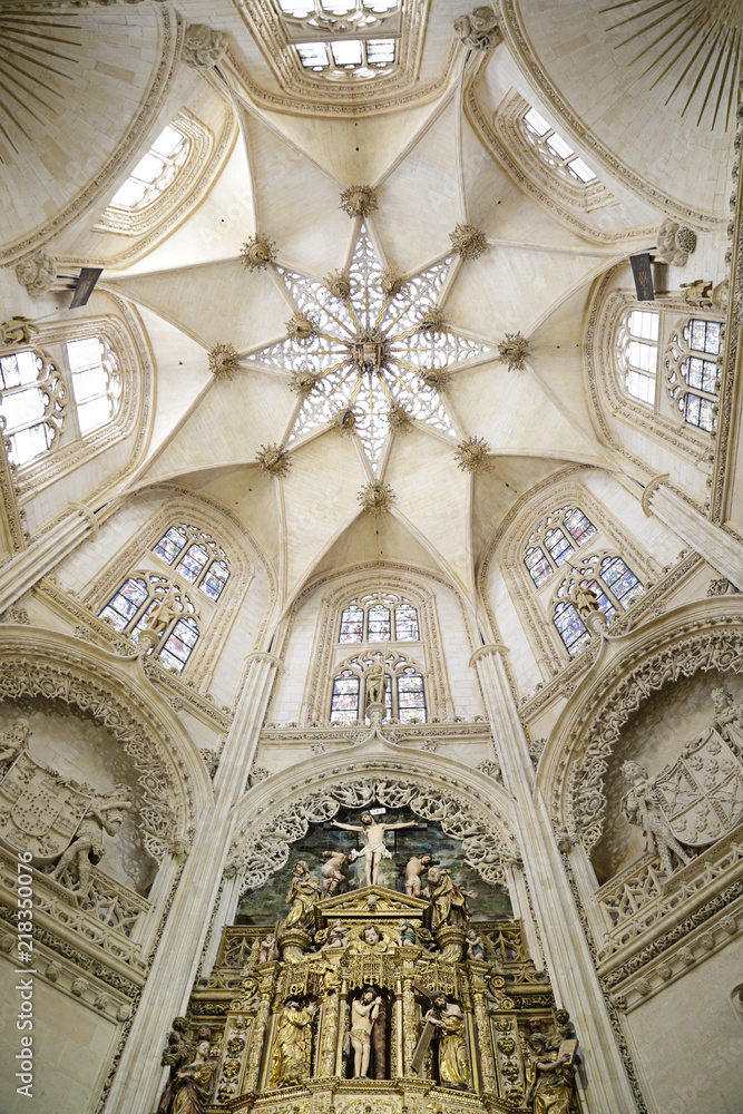 Spectacular chapel located in Burgos Cathedral, Spain