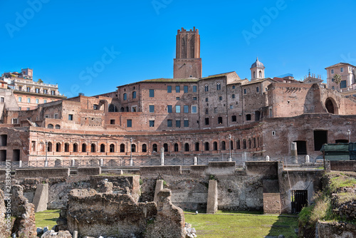 Trajan's Market, Trajan's Forum in Rome, front view 