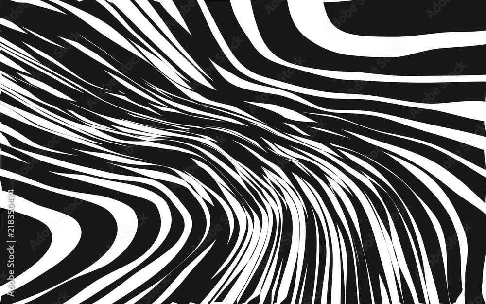 Abstract Warped Black and White Lines Background Abstract Warped Black and White Lines Background
