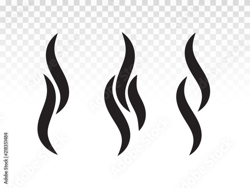 Smoke or steam flame shape for logo or icon design