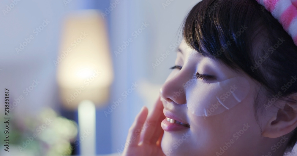 woman with eye mask woman with eye mask