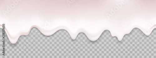 Yogurt liquid texture. Vector dripping cream milk seamless background
