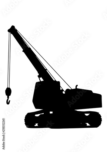 silhouette of cargo crane vector