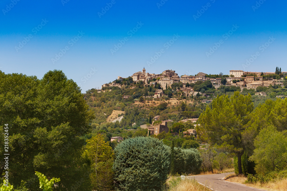 Gordes town in Provence-Alpes-Cote d'Azur view
