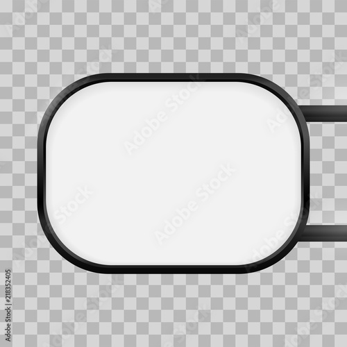 Round rectangular signage l...