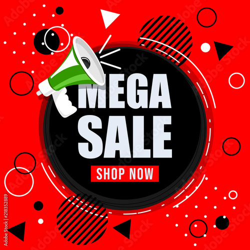 Mega Sale. Discount banner