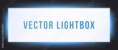 Lightbox sign box mockup. Vector illuminated signage signage light box signboard