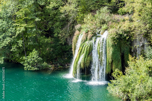 Waterfalls in Plitvice National Park - Croatia. Plitvice Lakes National Park is one of the oldest and the largest national park in Croatia. In 1979, it was added to the UNESCO World Heritage register.