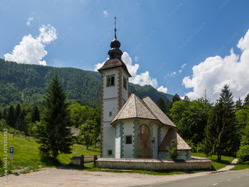 Church of Sv. Ghost in Ribcev Laz near Bohinj lake, Triglav National Park, Slovenia