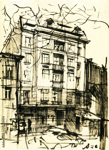 Architecture drawing skatch