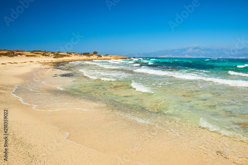 Chrisi  Chrysi  island beach water background