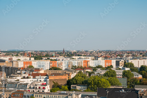 Berlin city skyline - residential buildings and houses  aerial