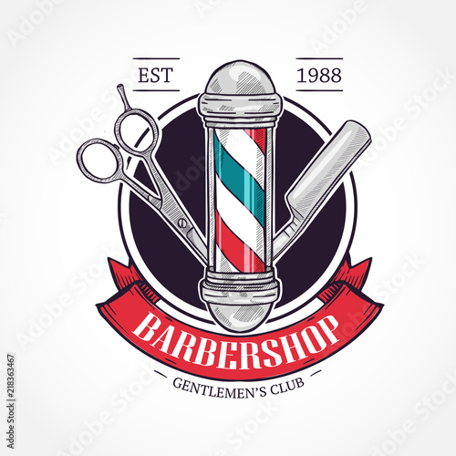 Color barbershop logo