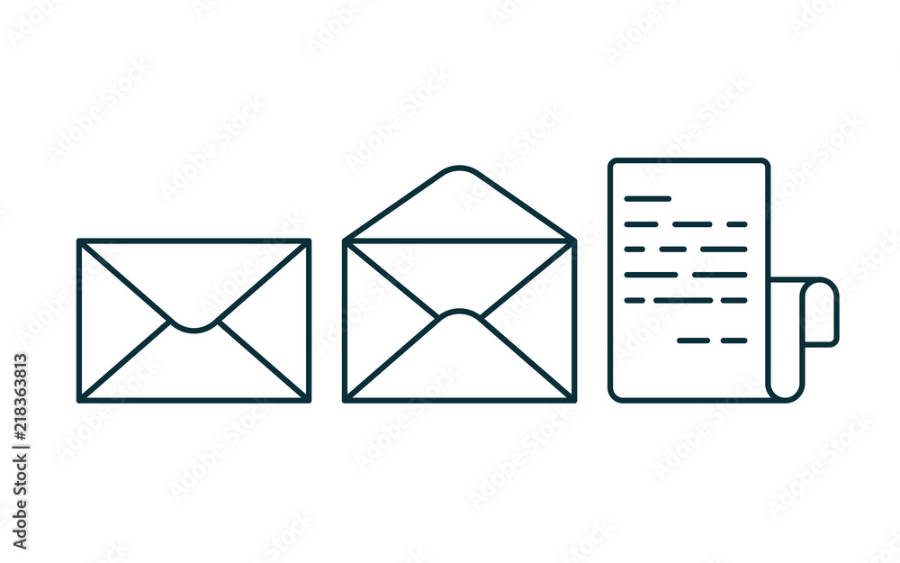 Envelope and Letter Set (Live Stroke Path) Envelope and Letter Set (Live Stroke Path)