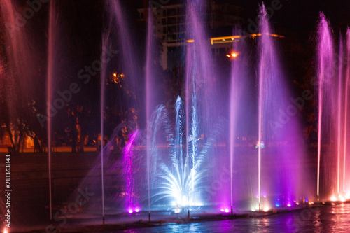 Fountain in Yekaterinburg on the Iset river