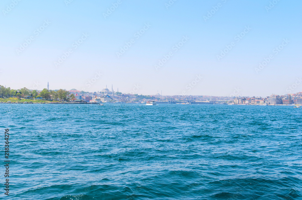 Sea view of bosphorus in Istanbul, Turkey