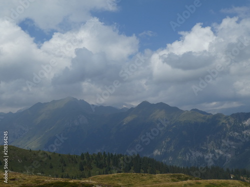 summit rock of the mountains in italy south tyrol europe in the clouds