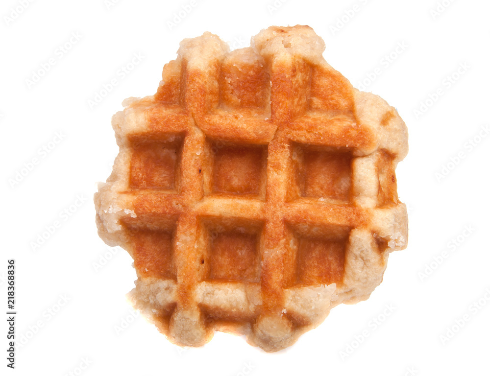 belgium waffle isolated on the white background belgium waffle isolated on the white background
