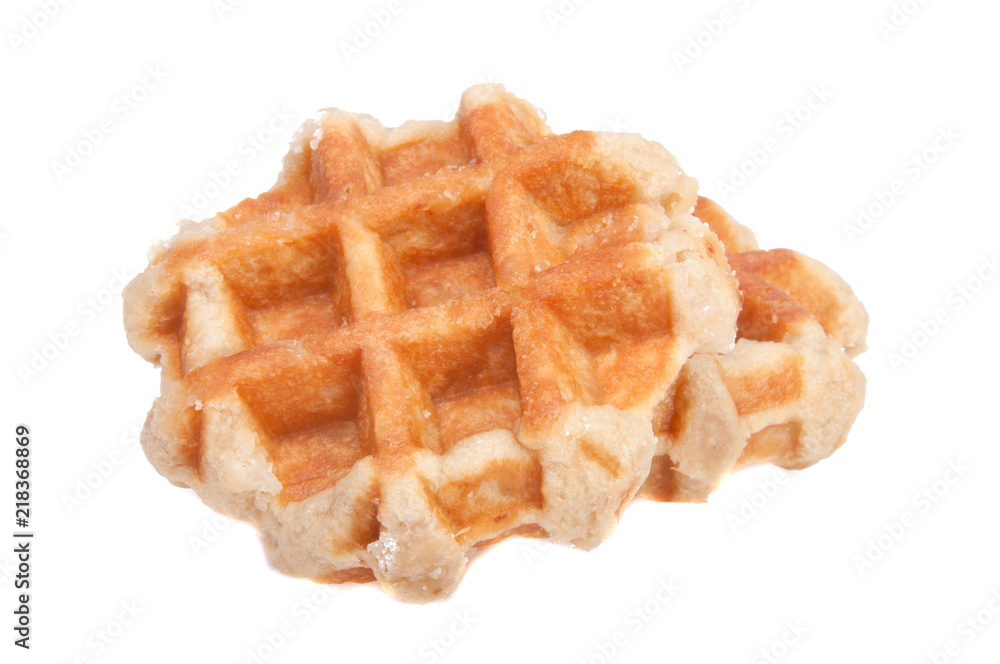 belgium waffle isolated on the white background belgium waffle isolated on the white background