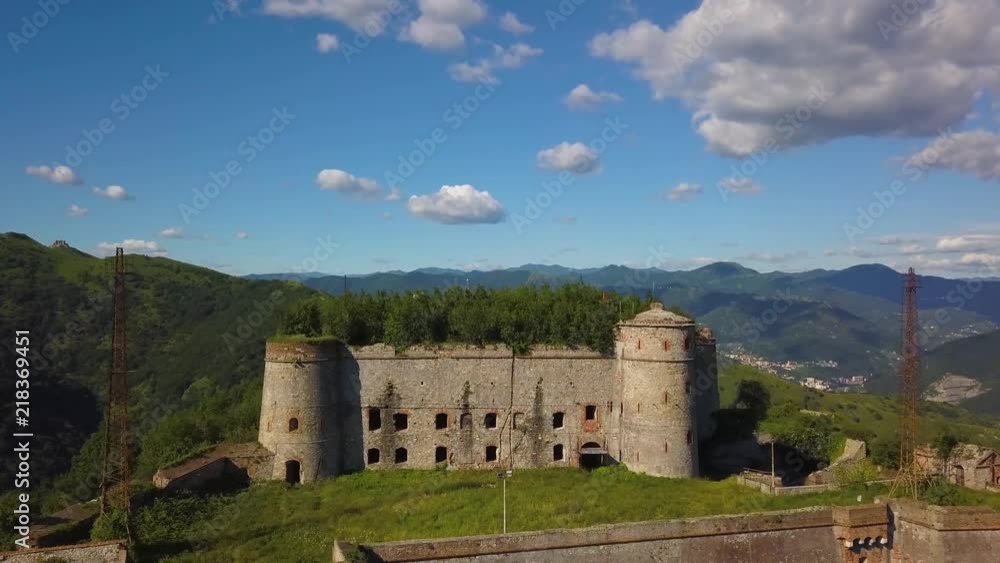 drone shots of a fortification in italy drone shots of a fortification in italy