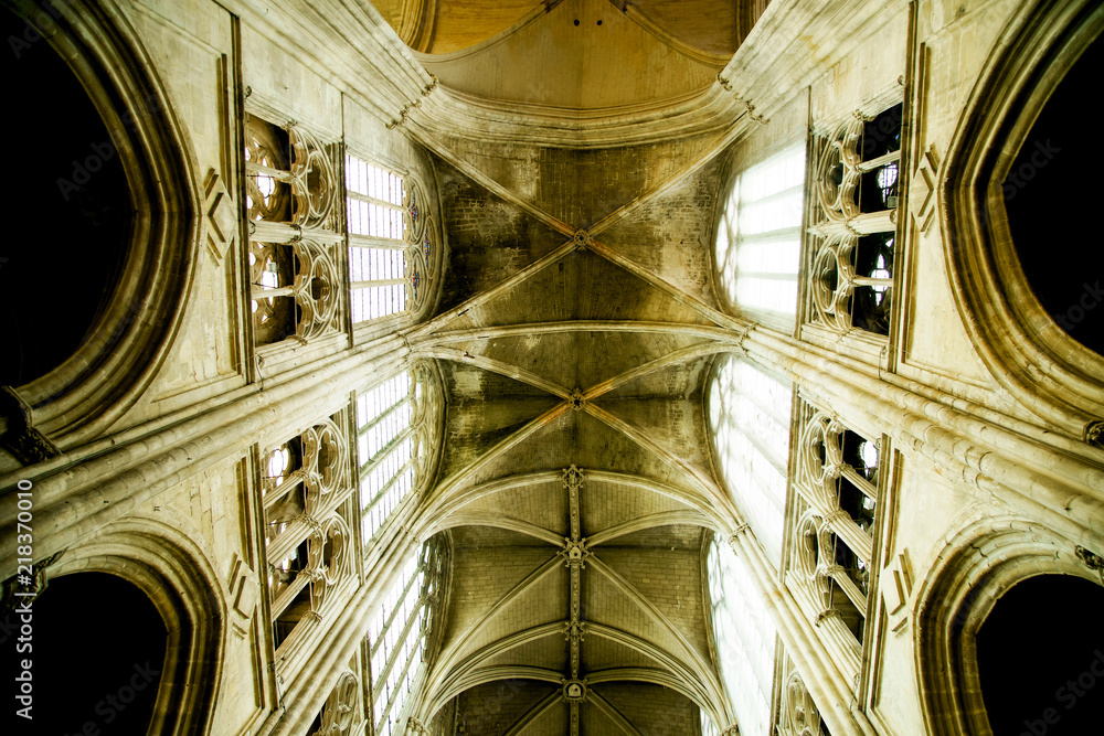 Gothic cathedral splendid interior