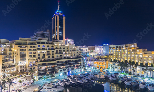 Wallpaper Mural Portomaso at night Torontodigital.ca