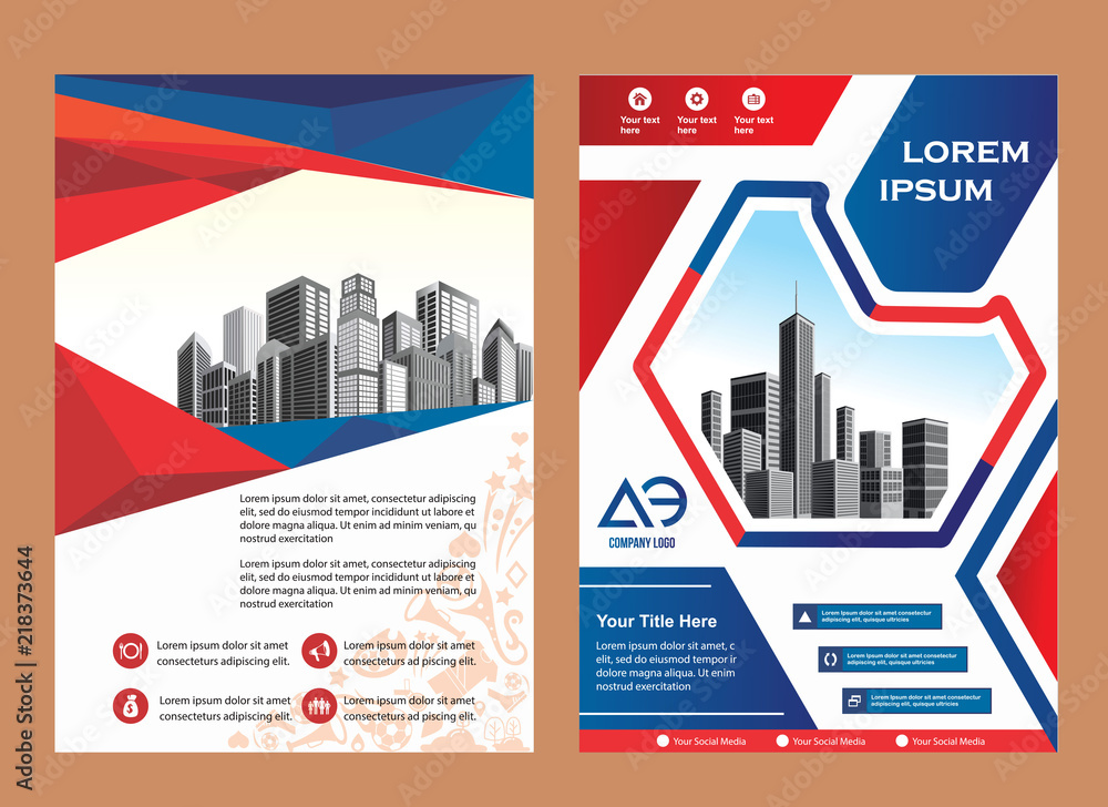 modern cover, brochure, layout for annual report with city background modern cover, brochure, layout for annual report with city background