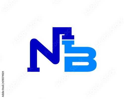 nb letter plumbing logo