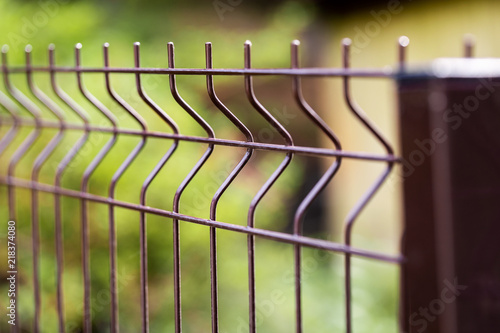 welded metal wire mesh fence closeup