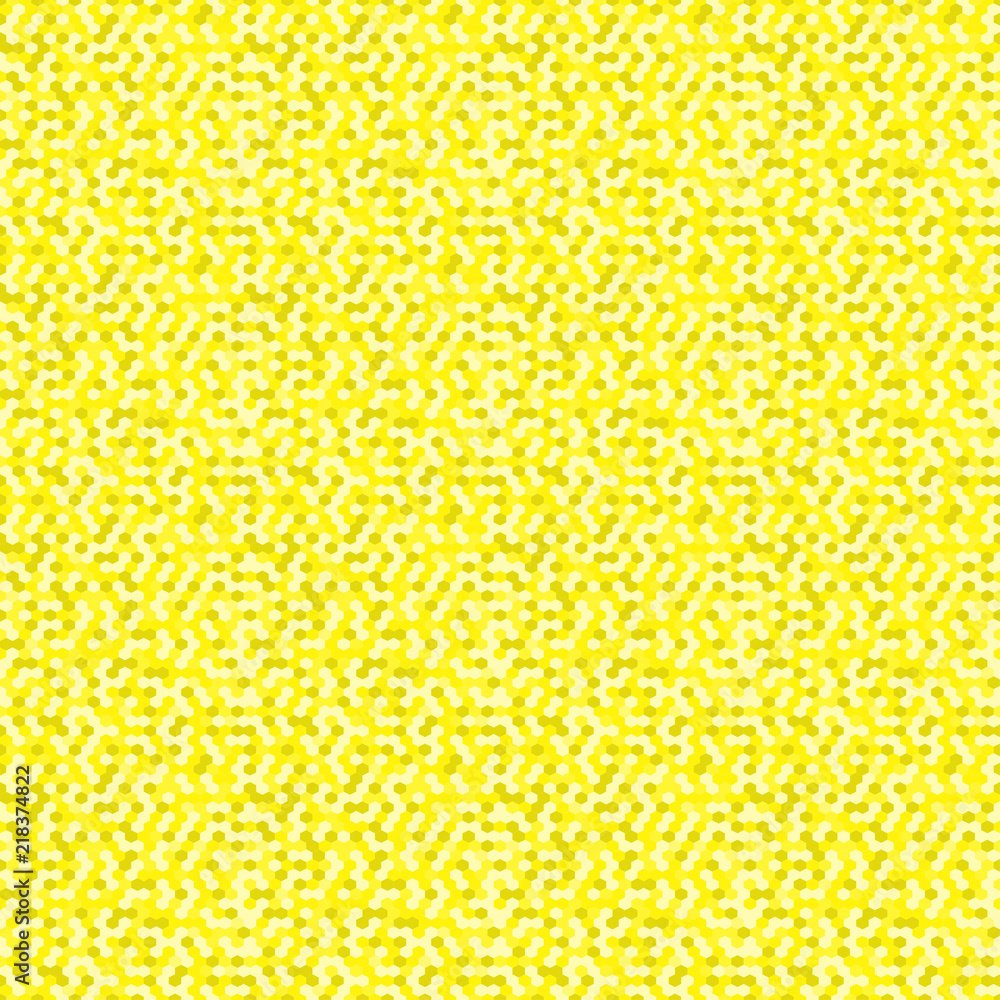 Mosaic hexagon vector seamless patern. Abstract mosaic geometric yellow background. Pixel art. Graphic style for wallpaper, wrapping, fabric, background, apparel, print, banner Mosaic hexagon vector seamless patern. Abstract mosaic geometric yellow background. Pixel art. Graphic style for wallpaper, wrapping, fabric, background, apparel, print, banner