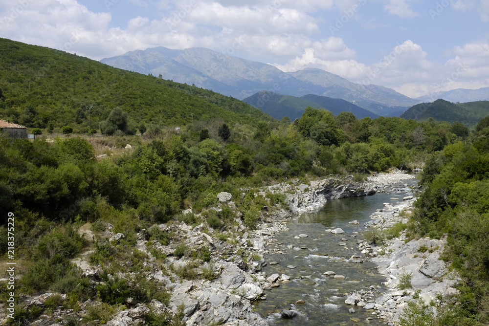 wild Tavignano river near Corte on the french island of Corsica