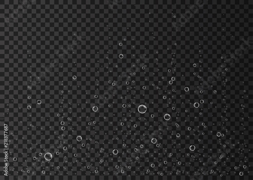 Underwater fizzing air, water or oxygen  bubbles.
