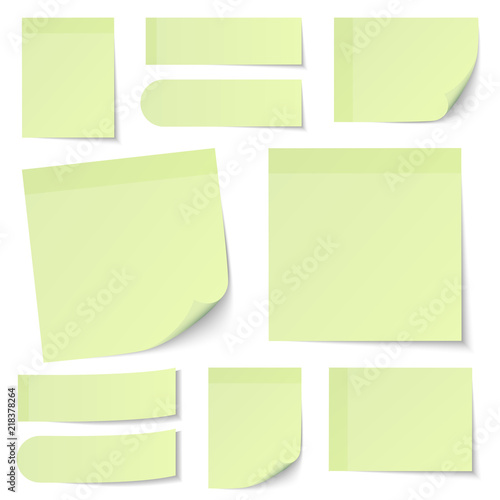 Light Green Stick Notes Set