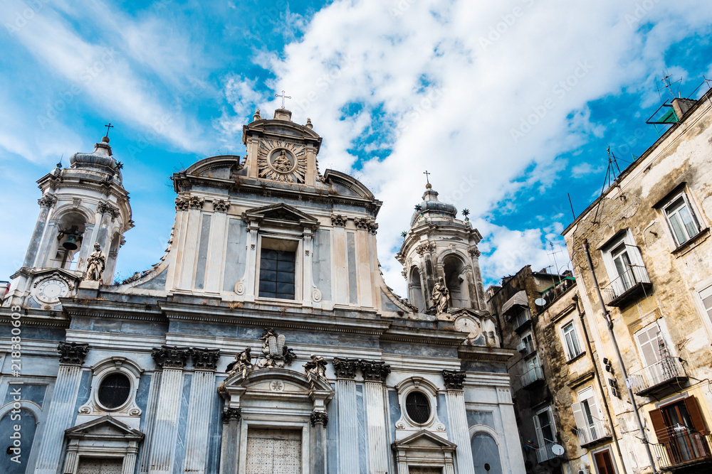 cathedral in Naples city, italy Europe