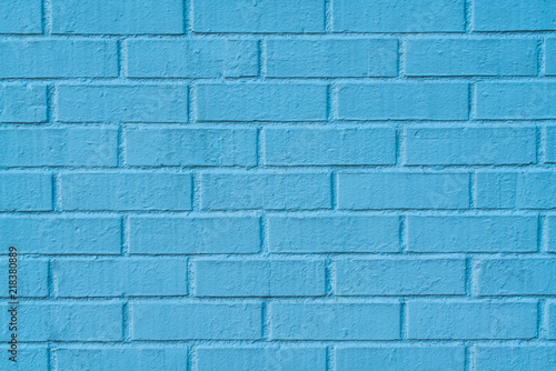 Background shot of flat blue brick wall
