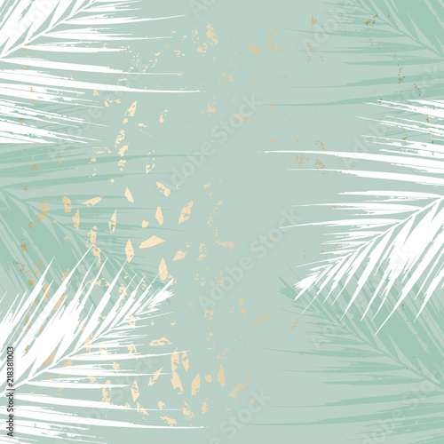 Autumn abstract foliage rose gold blush background. Chic trendy print with botanical motifs