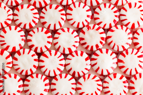 Canvas Print Colorful red and white starlight candies