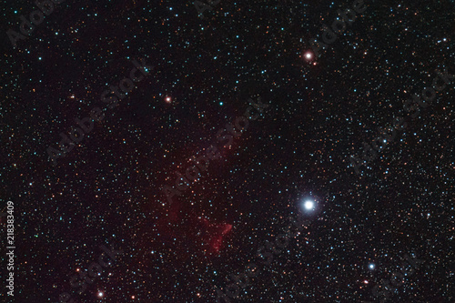 The Y Cas Nebula in the constellation Cassiopeia as seen from Stockach in Germany.