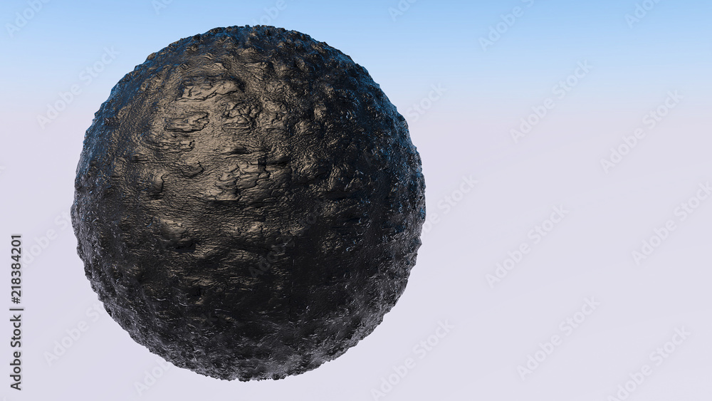Fototapeta premium three-dimensional bumpy model of the sphere. 3D rendering