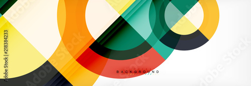 Vector circular geometric abstract background