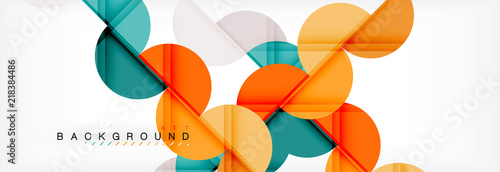 Circle modern geometrical abstract background illustration