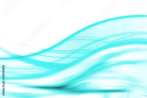 Abstract cyan blue wavy cures image background copy space
