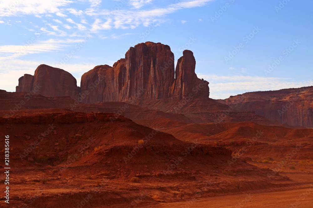 rock butte in Monument Valley in Utah USA