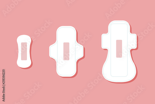 Female sanitary napkins icon illustration. vector graphic element.