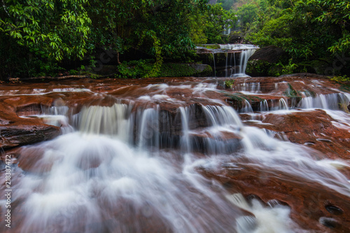 Tad-Wiman-Thip waterfall, Beautiful waterfall in Bung-Kan province, ThaiLand. © Nakornthai