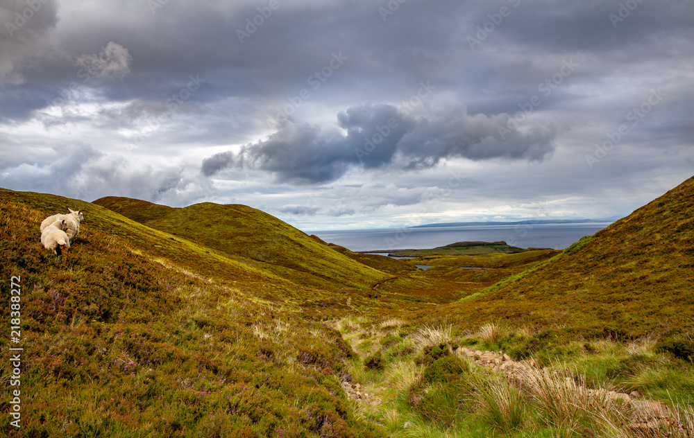 Trail landscape to quiraing on the isle of skye scotland nature Trail landscape to quiraing on the isle of skye scotland nature